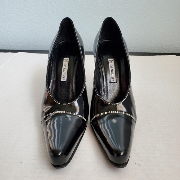 The Saddler Black Pump Heels Made in Italy Size 36.5 US Size 6 - Picture 2 of 9